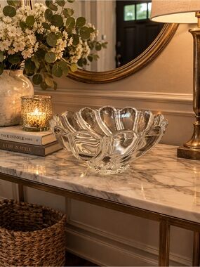 Mikasa Peppermint Frost Swirl Crystal Bowl - Home Accents